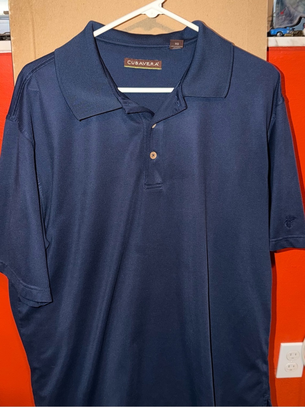 Cubavera Men’s Dark Navy Short Sleeve Polo